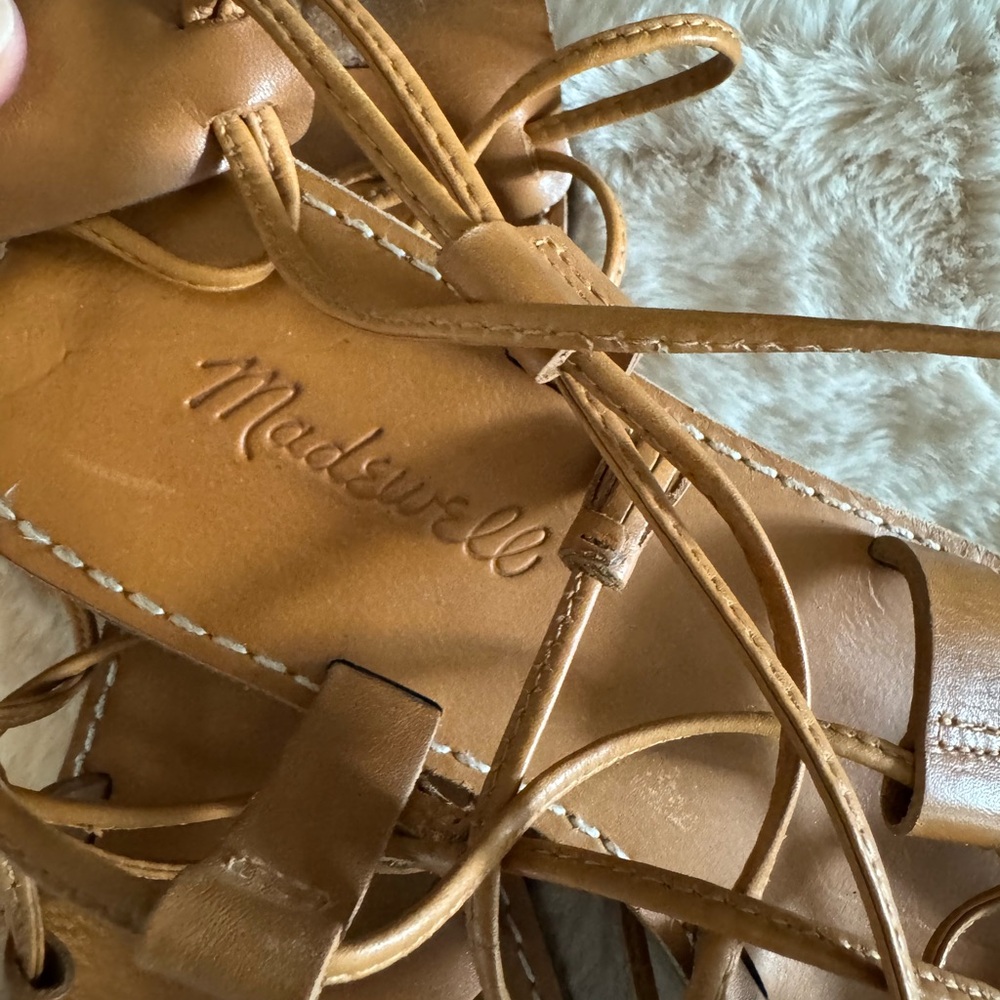 Madewell Boardwalk Leather Lace-Up Sandals - Picture 3 of 4